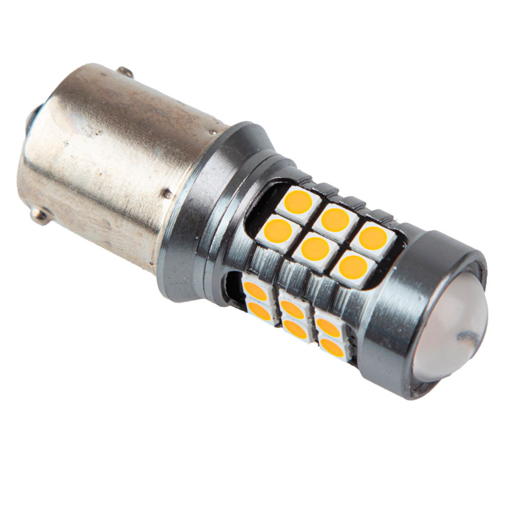 ����� PULSO/���������/LED 1156/24+3SMD-3030/12-24v/2w/400lm Yellow
