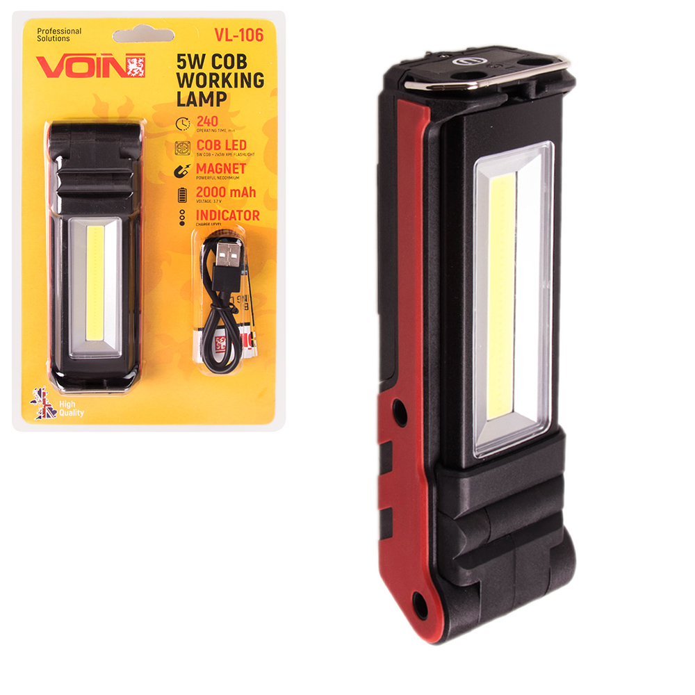 ��������� ����� "VOIN" VL-106, 5W-COB+2 � 3W XPE/Power Bank 2000mAh/������/���. ������