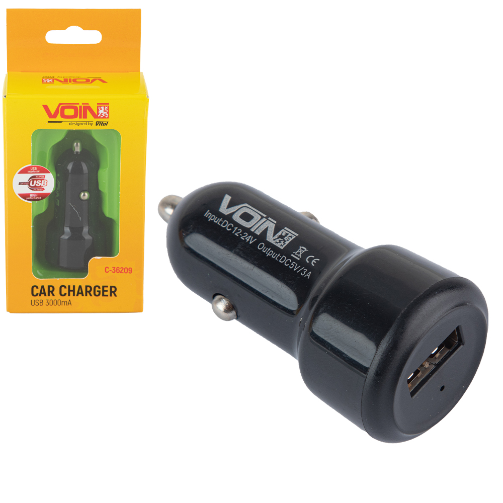 ������������ �������� ������� VOIN C-36209, 1USB (12/24V - 5V 3,0A)