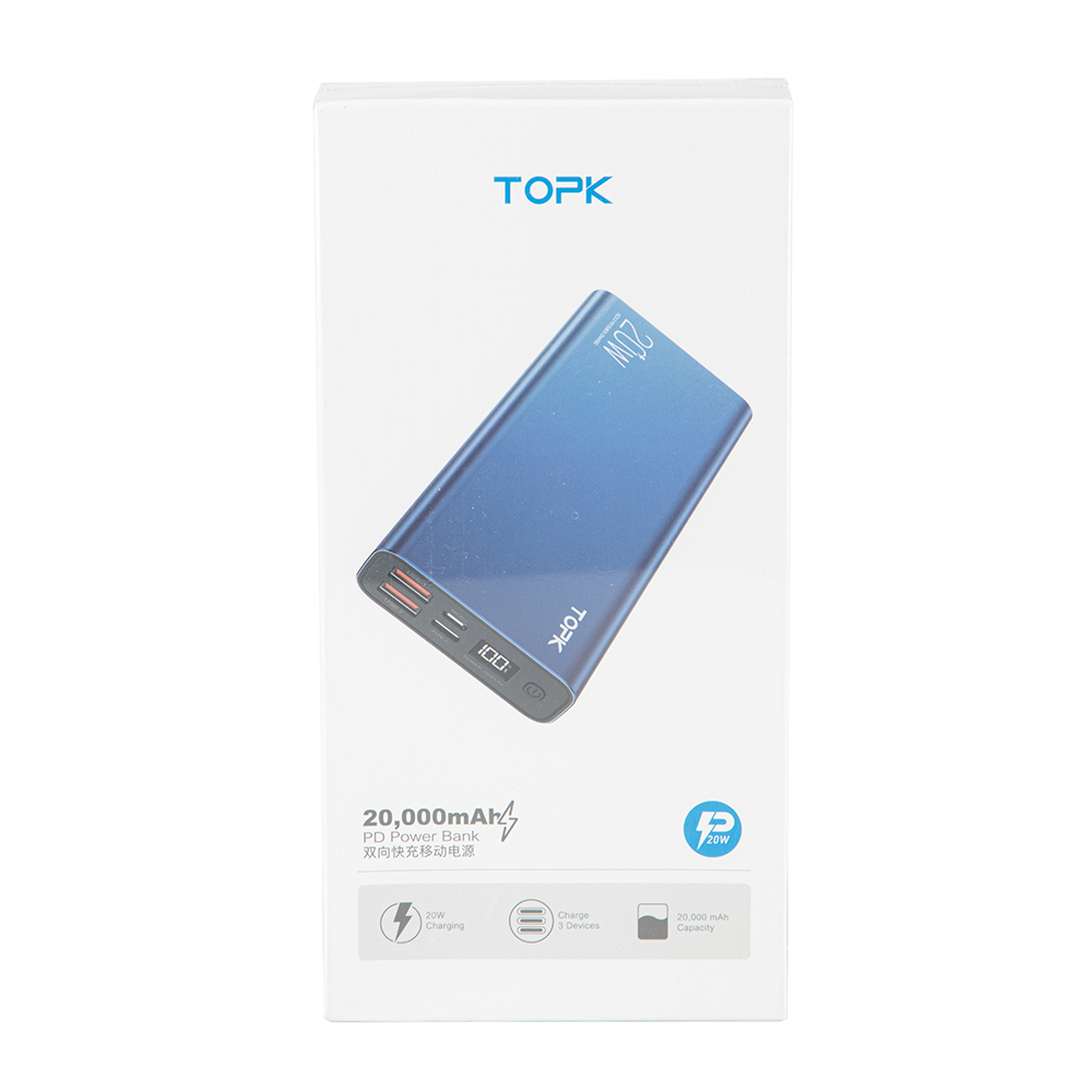 ��� Power bank TOPK 20000mAh/74Wh Li-polimer blue