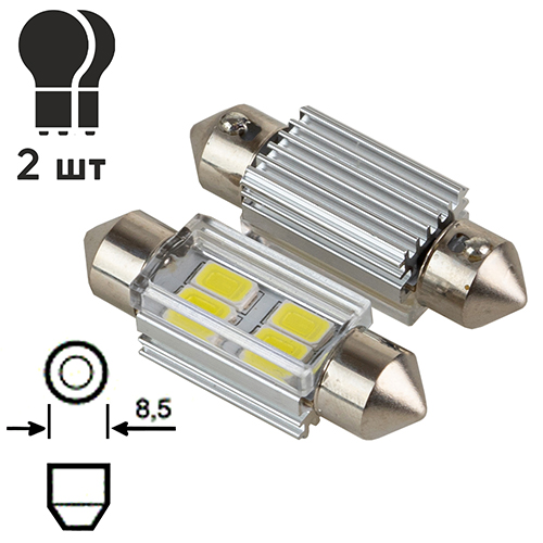����� PULSO/�������/LED SV8.5/T11x36mm/4 SMD-5730/9-18v/130Lm