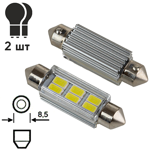 ����� PULSO/�������/LED SV8.5/T11x41mm/6 SMD-5730/9-18v/130Lm