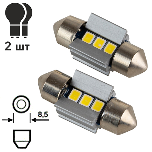 ����� PULSO/�������/LED SV8.5/T11x28mm/3 SMD-2835/9-18v/210Lm