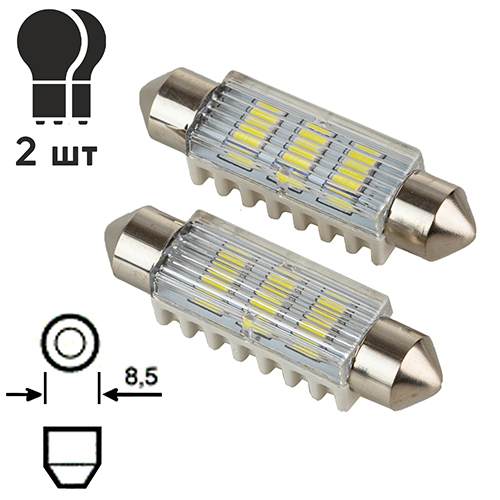 ����� PULSO/�������/LED SV8.5/T11x41mm/6 SMD-5730/9-18v/100Lm