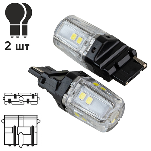 ����� PULSO/���������/LED 3156/W2.5x16q/12SMD-2835/1�������/9-36v/550lm/WHITE