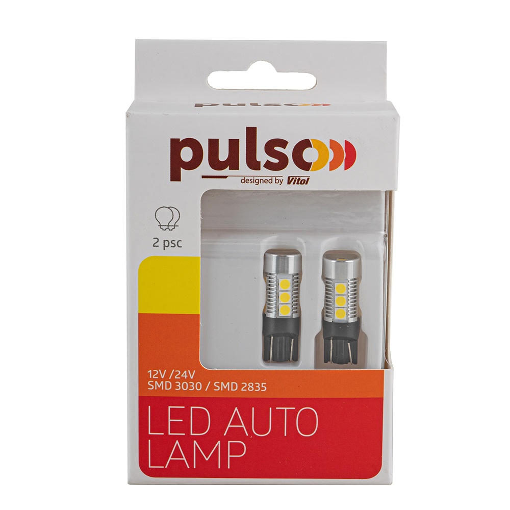 ����� PULSO/���������/LED T10/W2.1x9.5d/9SMD-3030/9-18v/320lm