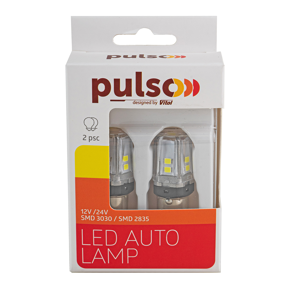 ����� PULSO/���������/LED 1157/BA15s/12SMD-2835/9-36v/550/100lm