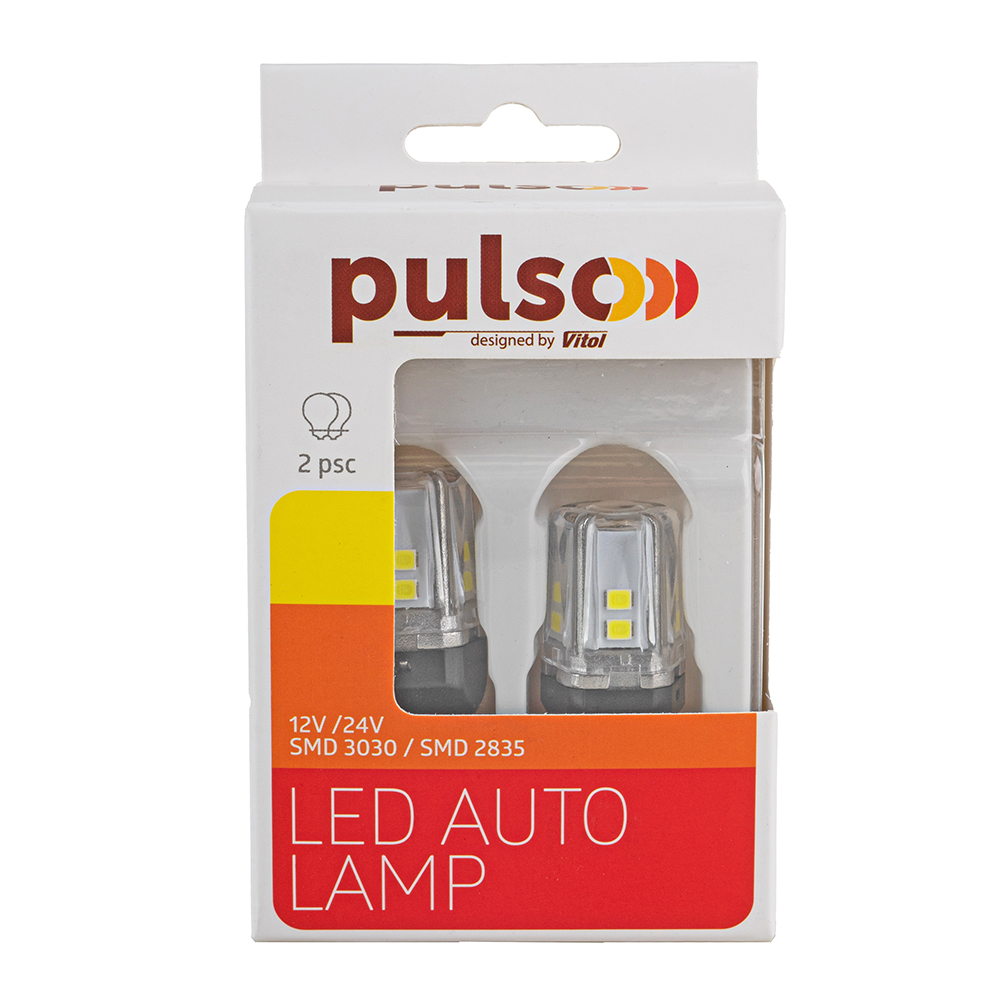 ����� PULSO/���������/LED 7443/W3x16q/12SMD-2835/2��������/9-36v/550/100lm/WHITE