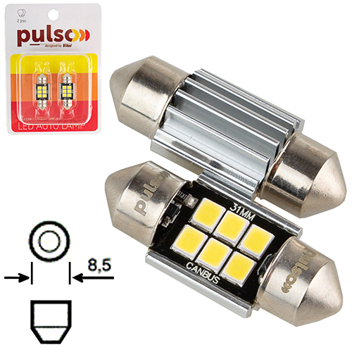 ����� PULSO/�������/LED C5W/31��/CANBUS/9 SMD-2835/12v/2.9W/315lm White
