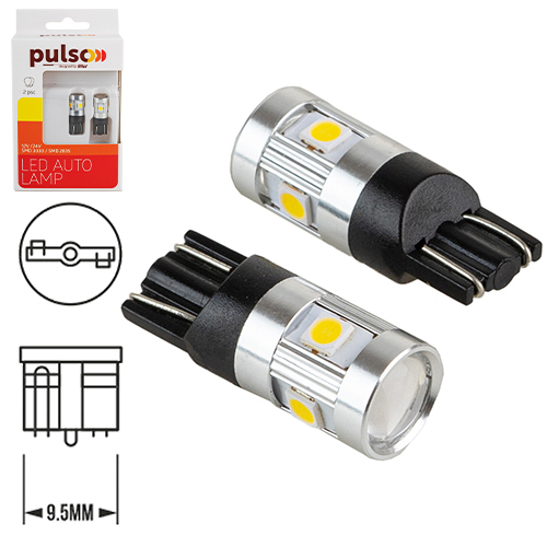 ����� PULSO/���������/LED T10/W2.1x9.5d/6SMD-3030/9-18v/210lm