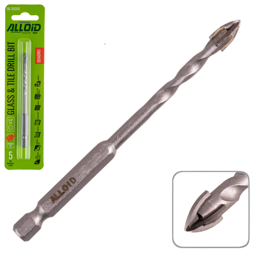 ������� �� ���� �� ������� QUADRO 5��, ��������� HEX 1/4" Alloid, L= 95mm