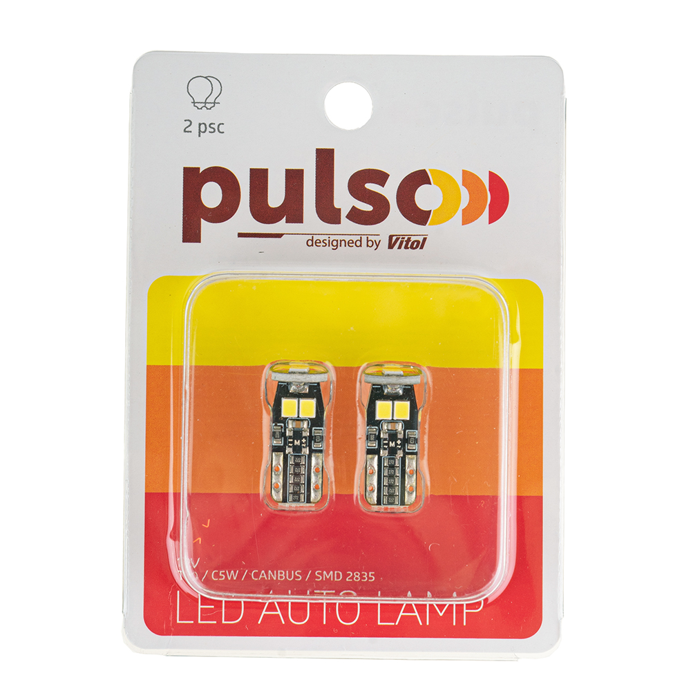����� PULSO/���������/LED T10/CANBUS/6SMD-2835/12v/2.7W/290lm White