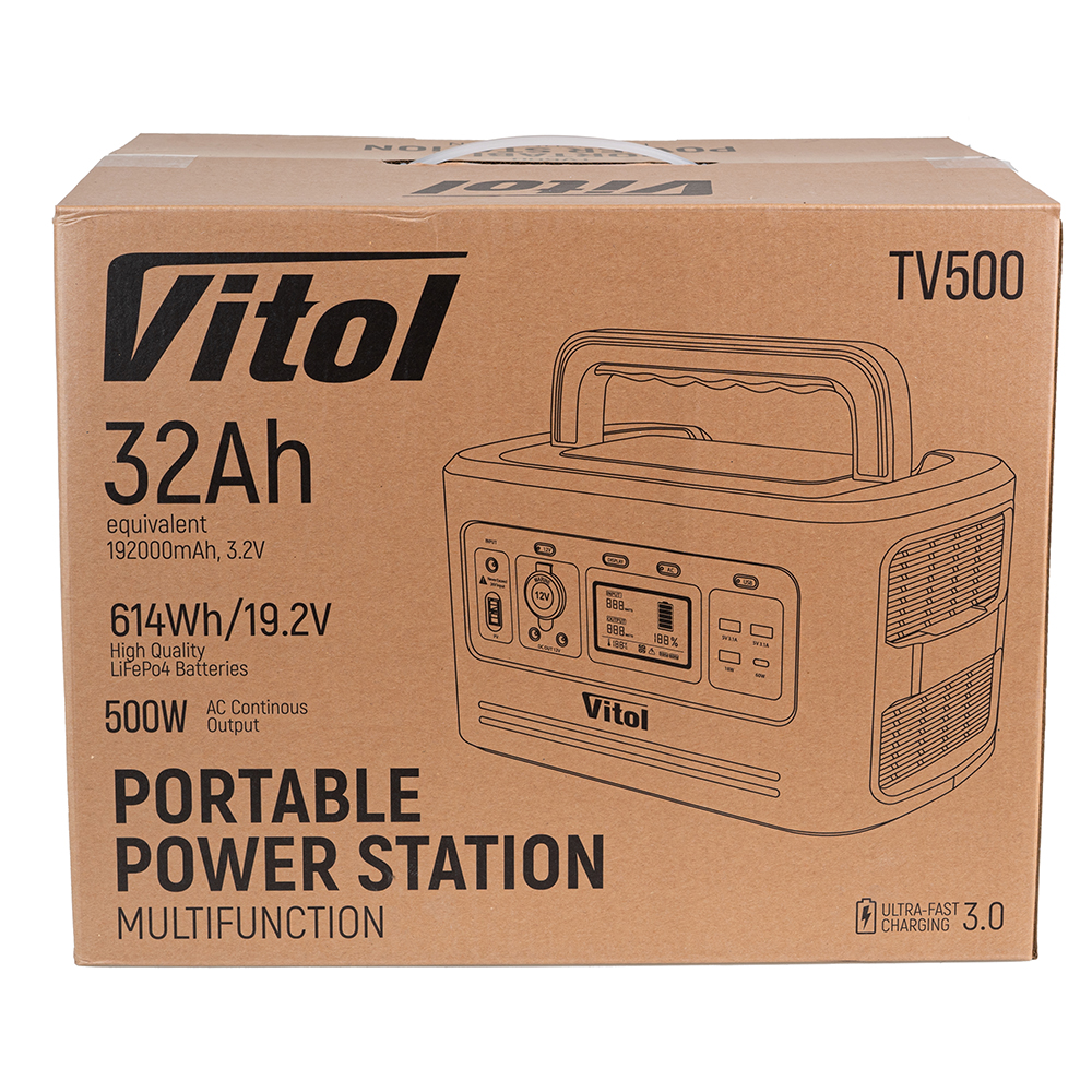 ���������� ������� �������� Vitol TV500, 220�/500��/LiFePo4 614��/���, ������. ����