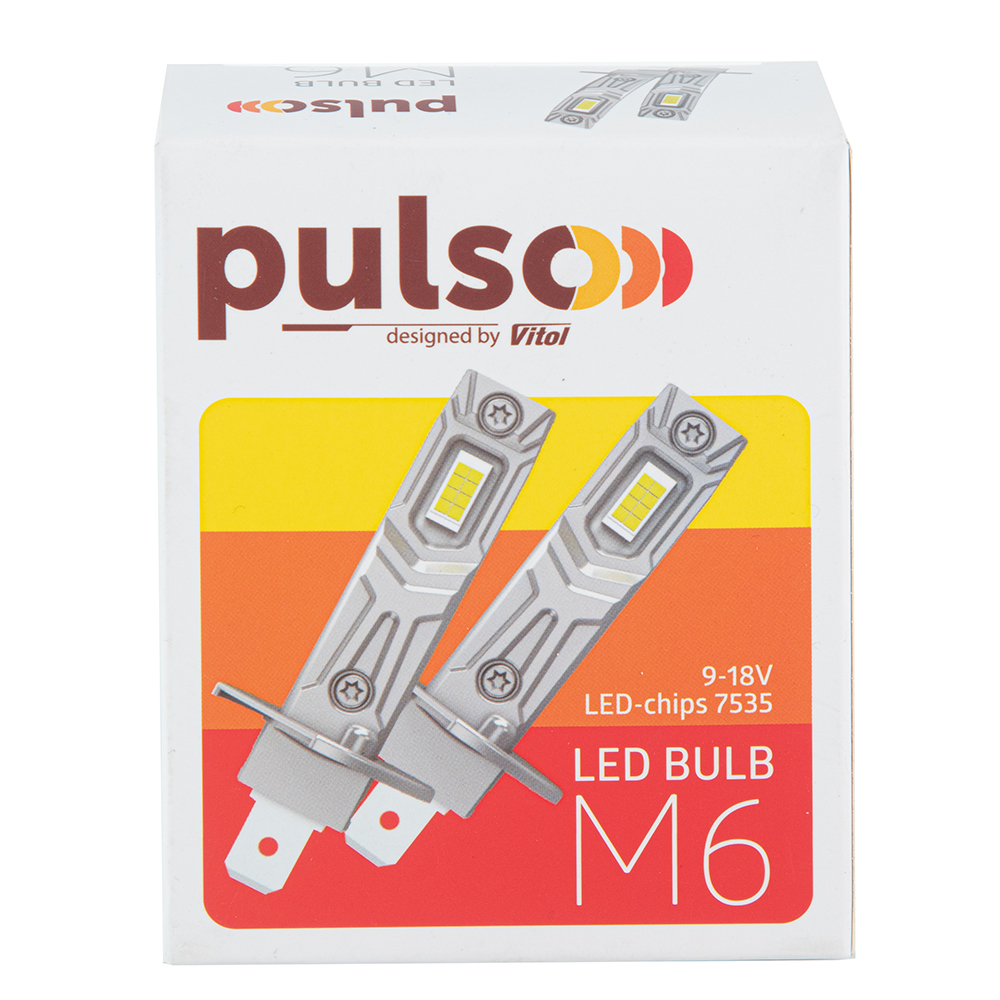 ����� PULSO M6-H1/LED-chips 7535/9-18v/2x28w/6000Lm/6500K