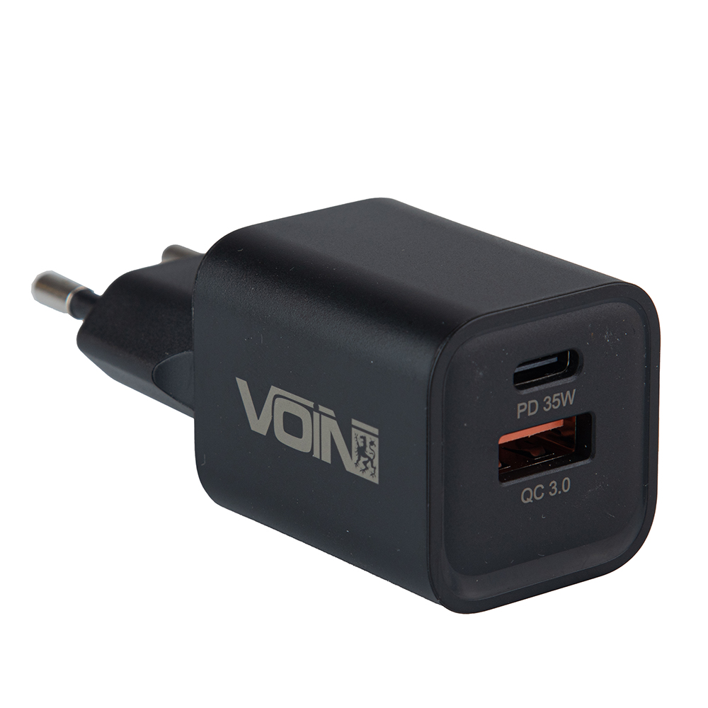 ��������� �������� ������� VOIN 35W, 1 USB, QC3.0 18W + 1 PD 35W