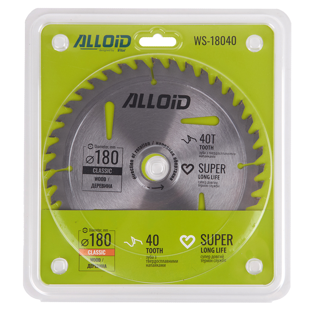 ���� ��������� �� ������ � ��������������� ��������� 180�25,4/22,2��, 40 ���� Alloid