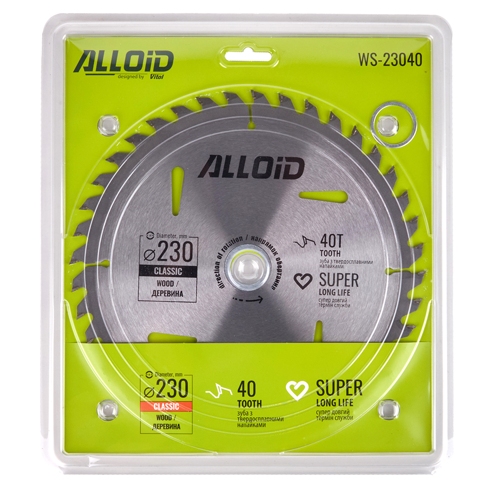 ���� ��������� �� ������ � ��������������� ��������� 230�30/25,4/22,2��, 40 ���� Alloid