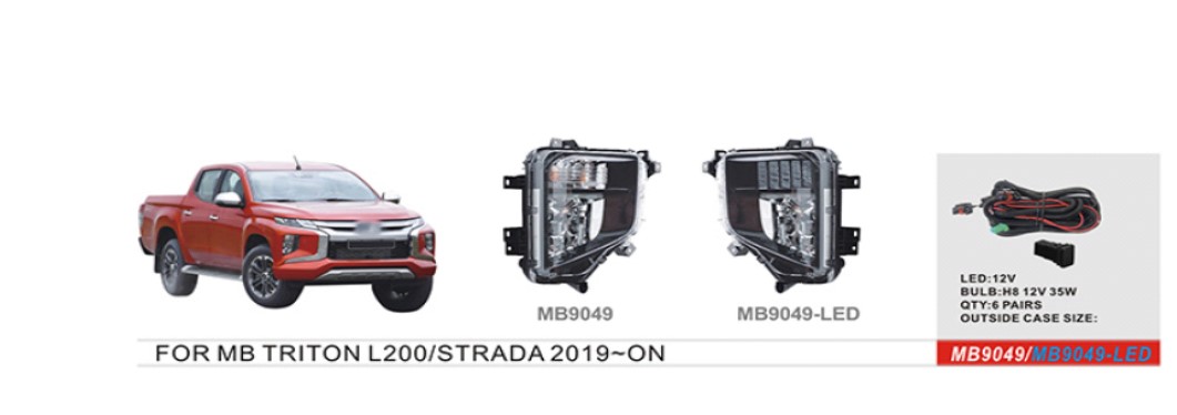 ���� ���. ������ Mitsubishi Triton/L200/Pajero Sport 2018-/MB-9049LED/H8-12V35W+LED-8W/��.��������