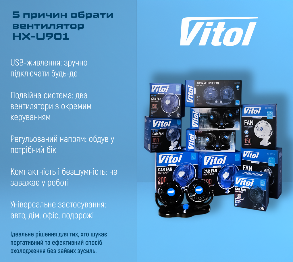 ���������� HX-U901 5" 5V 5W USB �������� �� ��������