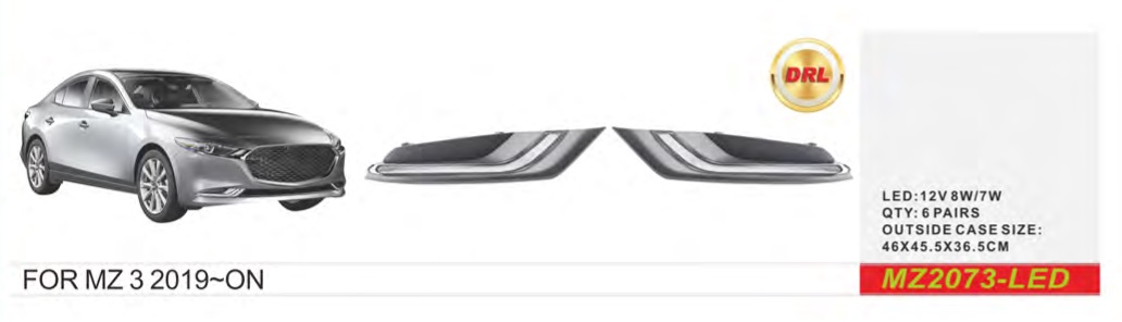 ���� ���. ������ Mazda 3 2019-/MZ-2073-LED/DRL-12V8W/7W/��.��������