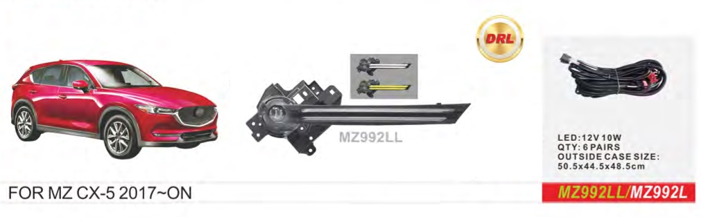 ���� ���. ������ Mazda CX-5 2018-/MZ-992LL/LED-12V10W/FOG+DRL/��.��������
