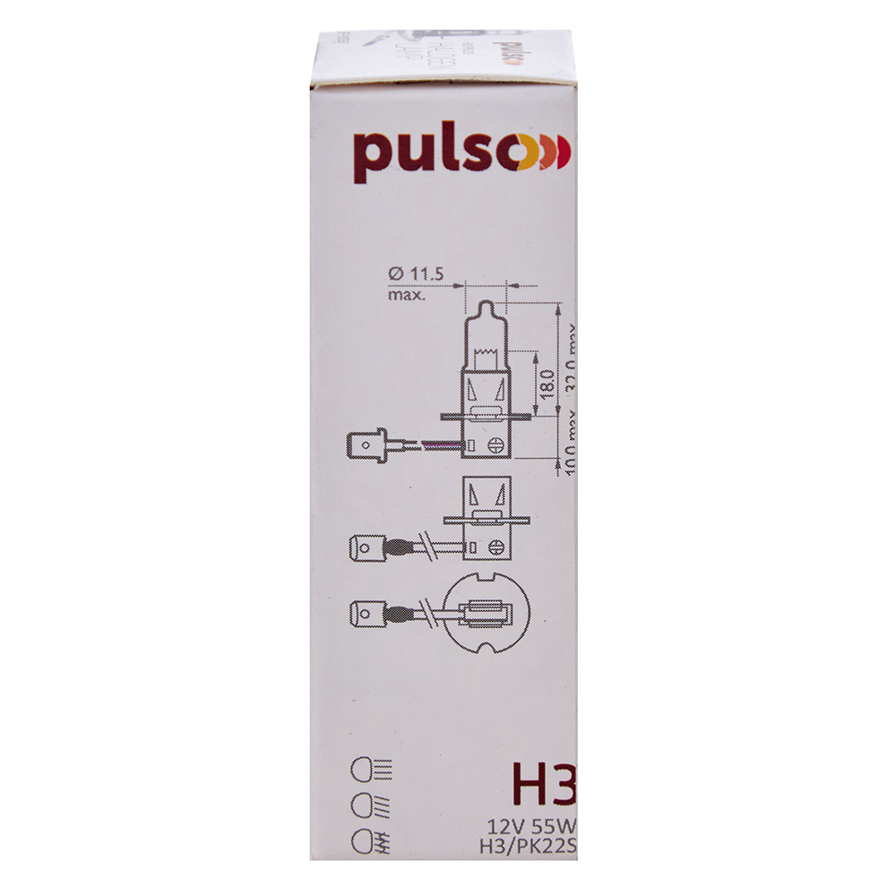 ����� PULSO/��������� H3/PK22S 12v55w clear/c/box