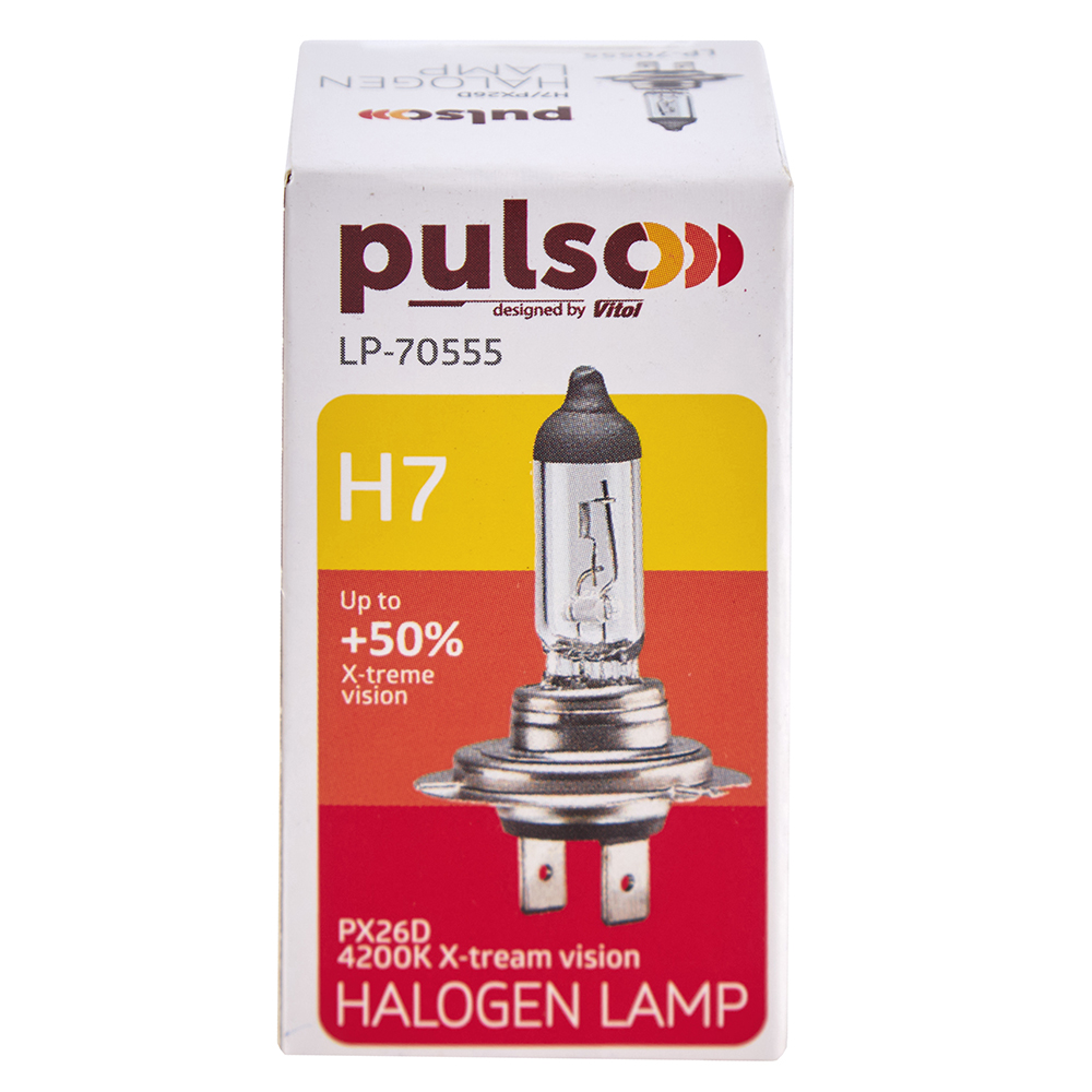����� PULSO/��������� H7/PX26D 12v55w+50% X-treme Vision/c/box