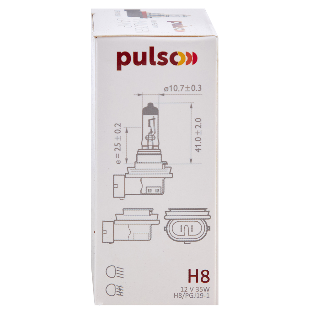 ����� PULSO/��������� H8/PGJ19-1 12v35w clear/c/box