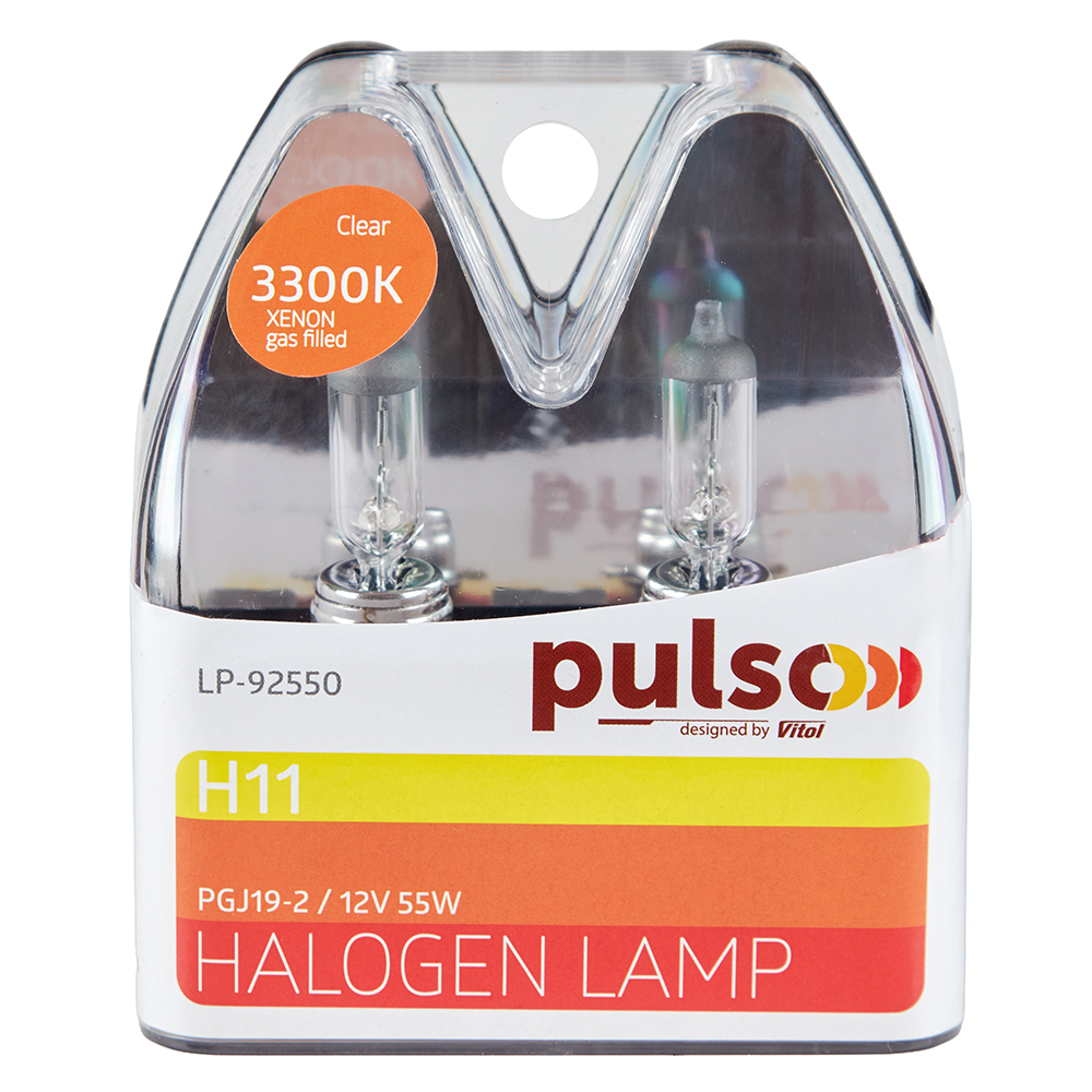 ����� PULSO/��������� H11/PGJ19-2 12v55w clear/plastic box