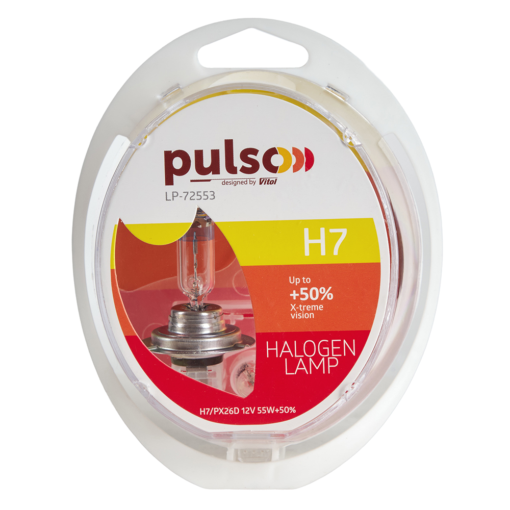 ����� PULSO/��������� H7/PX26D 12v55w+50% X-treme Vision/plastic box