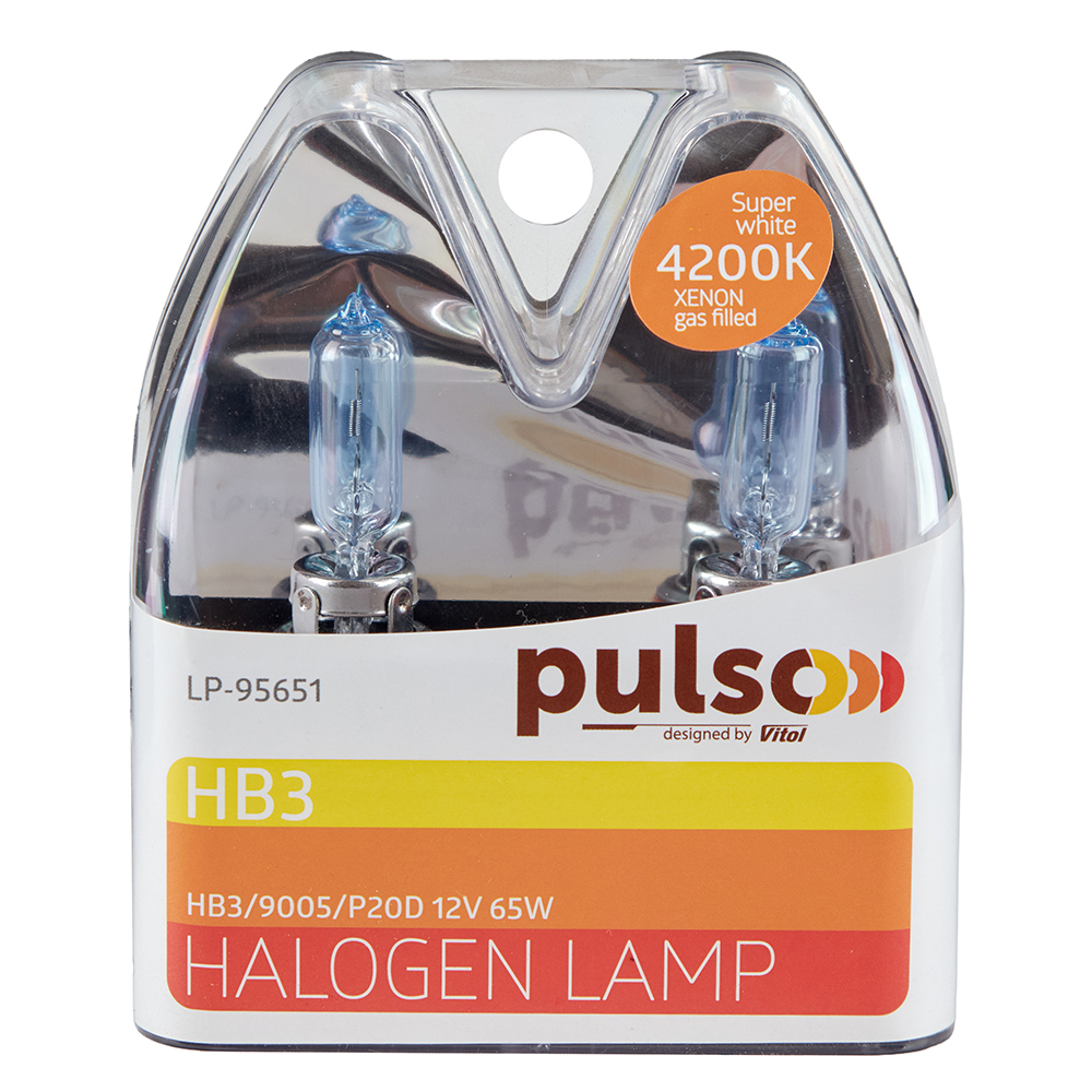 ����� PULSO/��������� HB3/9005/P20D 12v65w super white/plastic box