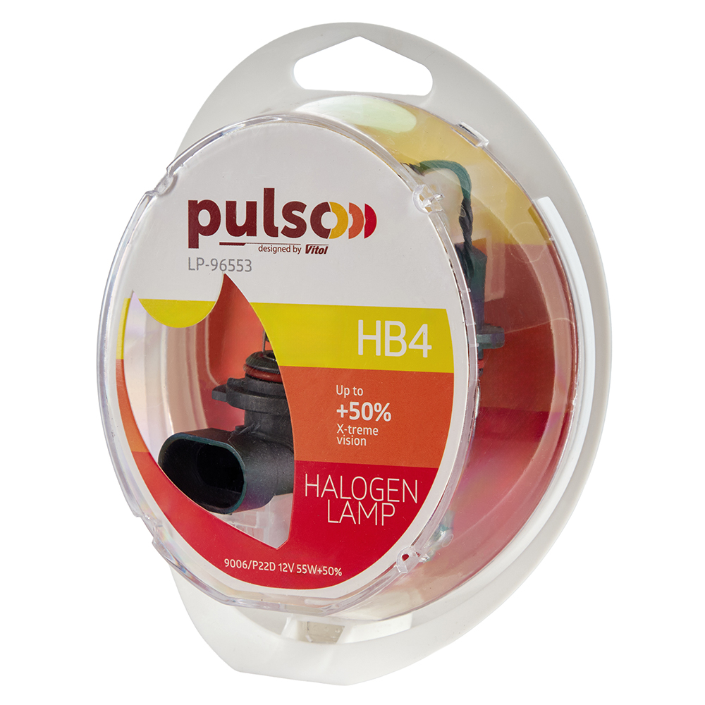����� PULSO/��������� HB4/9006/P22D 12v55w+50% X-treme Vision/plastic box