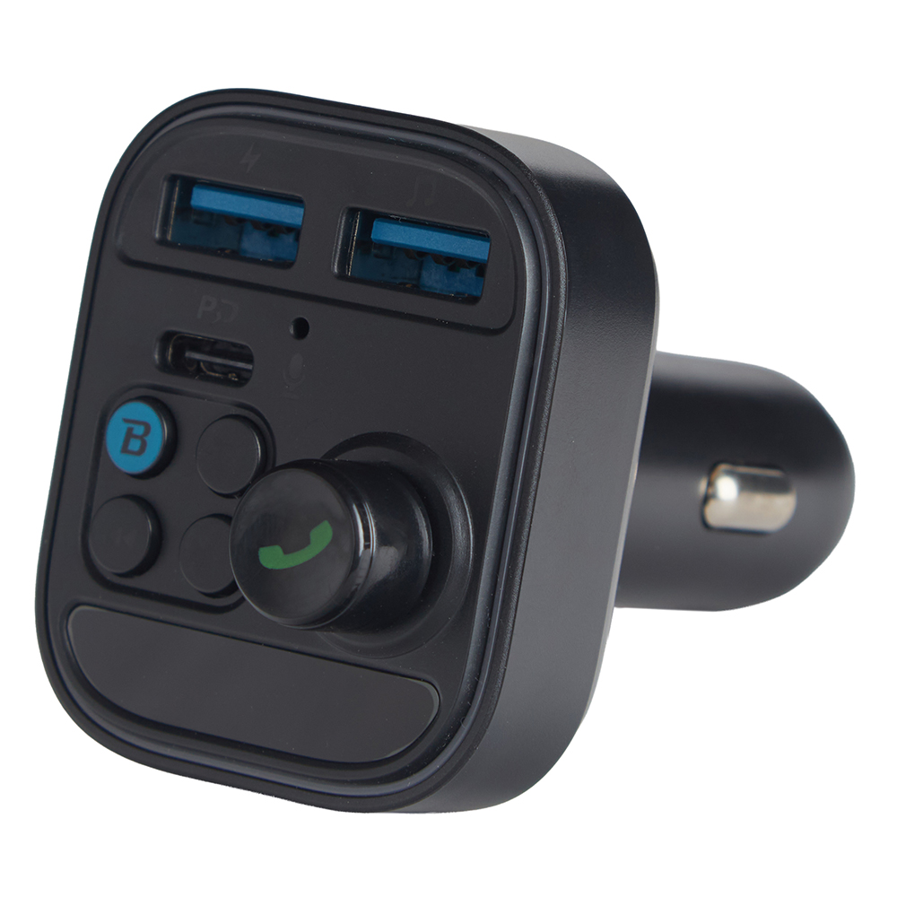 ��������� FM, VOIN W-3318, 12-24V 2 USB 2.4A, PD 30W, BT5.0, Hands free, ���������