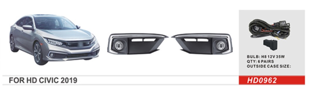 ���� ���. ������ Honda Civic/2019-/HD-0962/H8-12V35W/��.��������