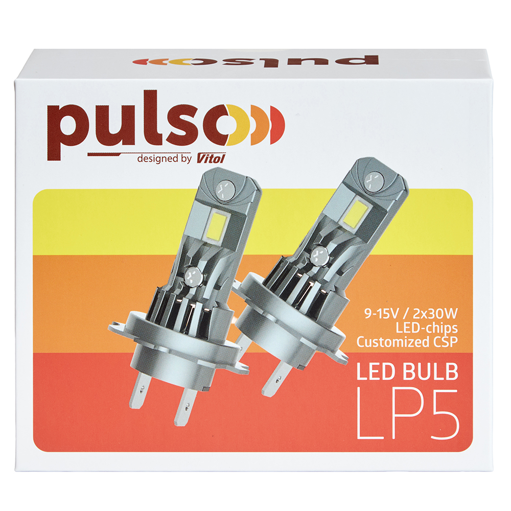 ����� PULSO LP5-HB3/LED-chips 3570 CSP/12v/2x30w/4000Lm/6500K