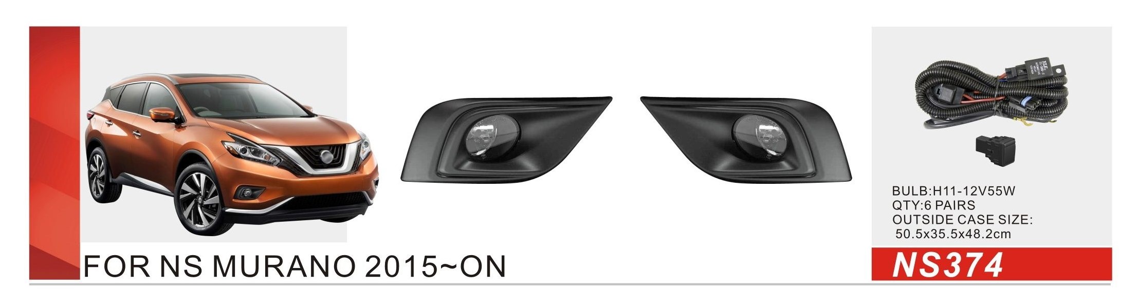 ���� ���. ������ Nissan Murano 2015-18/NS-374/H11-12V55W/e�.��������