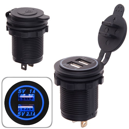 ������������ �������� ������� 2 USB 12-24V ����� � ������ NEW