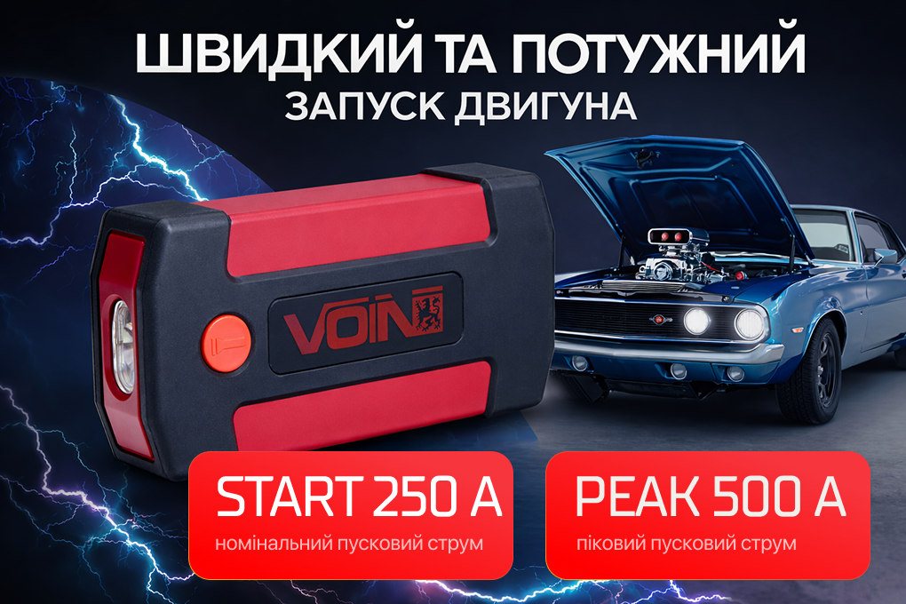 �����-�������� ������� VOIN JS-500 9000mAh/33,3Wh/12V START-250A/500A/�i����