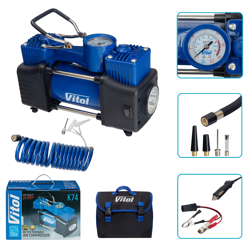 ��������� "ViTOL" K-74 150psi/15Amp /85�/2 ������� /����� 3,0�/������. +����������