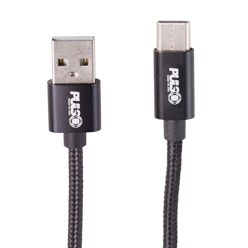 ������ PULSO USB - Type C 3�, 1m, black (������ �������/�������� �����)