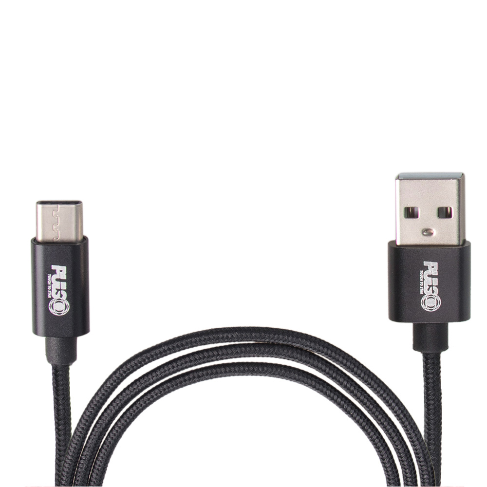 ������ PULSO USB - Type C 3�, 1m, black (������ �������/�������� �����)