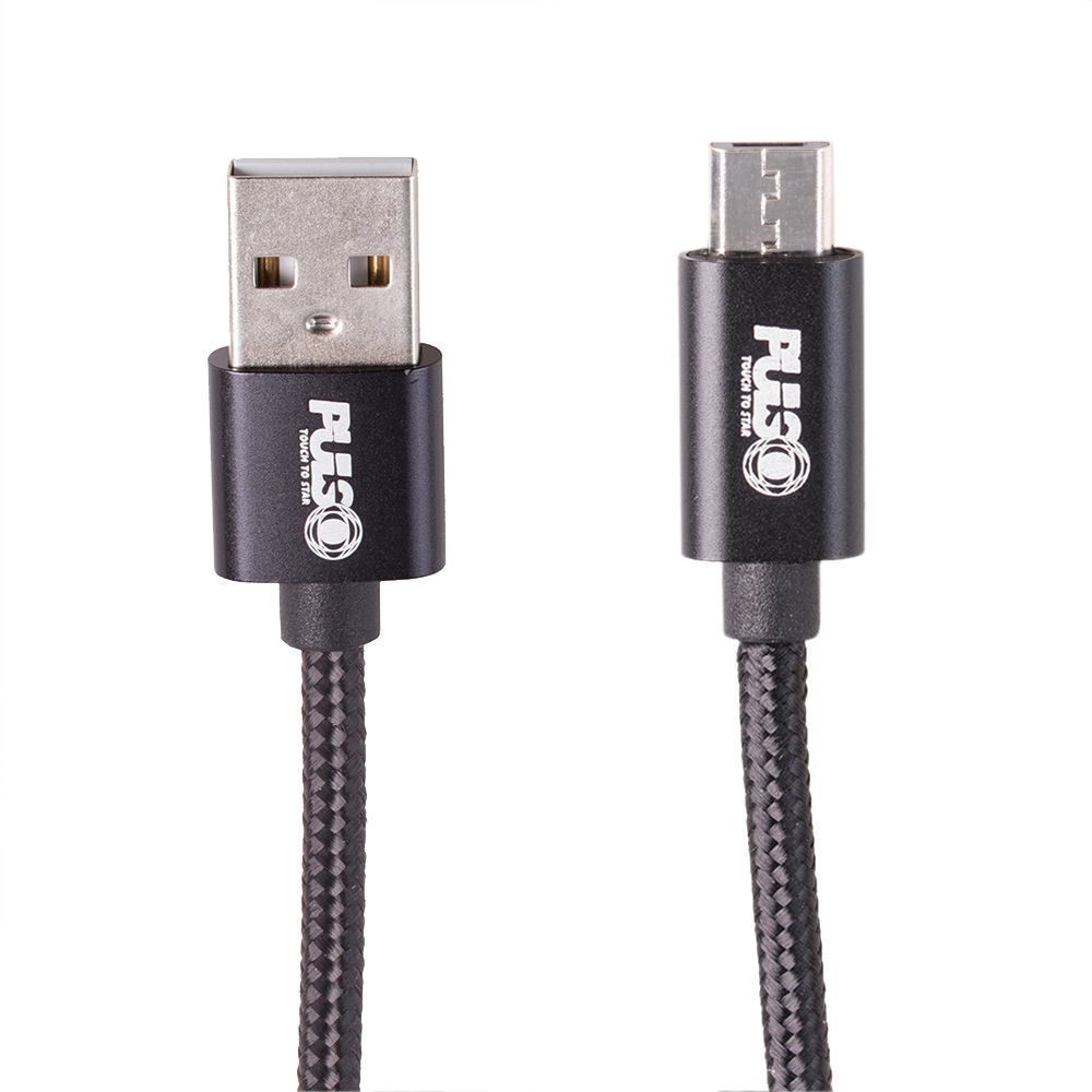 ������ PULSO USB - Micro USB 3�, 2m, black (������ �������/�������� �����)