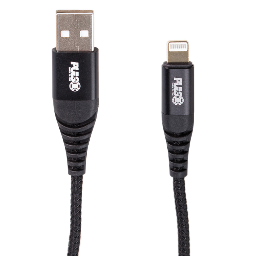 ������ PULSO USB - Lightning 3�, 1m, black (������ �������/�������� �����)