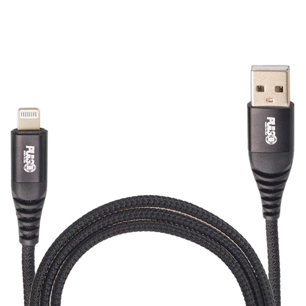 ������ PULSO USB - Lightning 3�, 1m, black (������ �������/�������� �����)