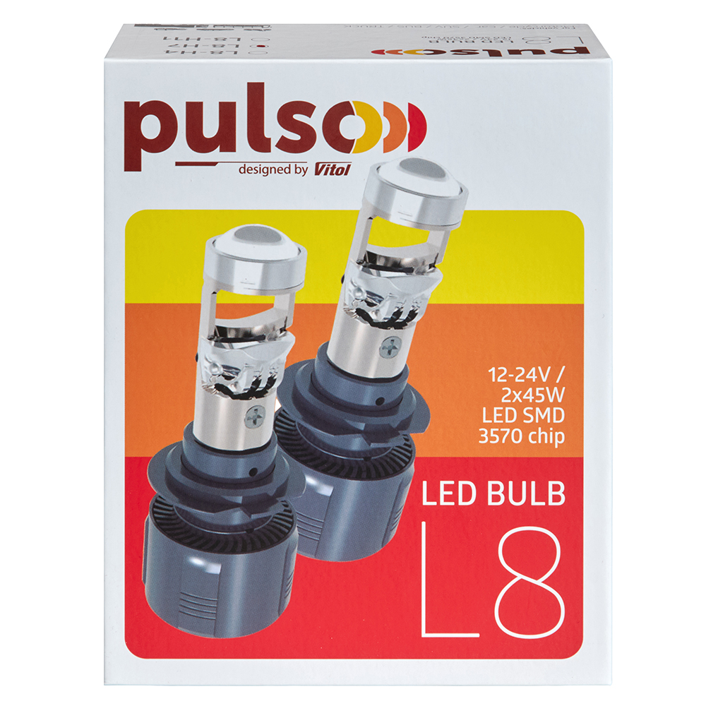 ����� PULSO L8-H7/3570 chip/12-24v/2*45W/10800Lm/6500K