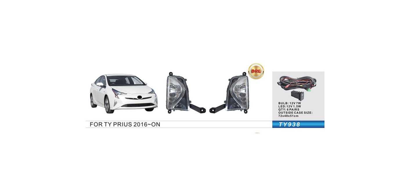 ���� ���. ������ Toyota Prius XW50 2015-22/TY938-LED/12V6W+3W/FOG+DRL/e�.��������