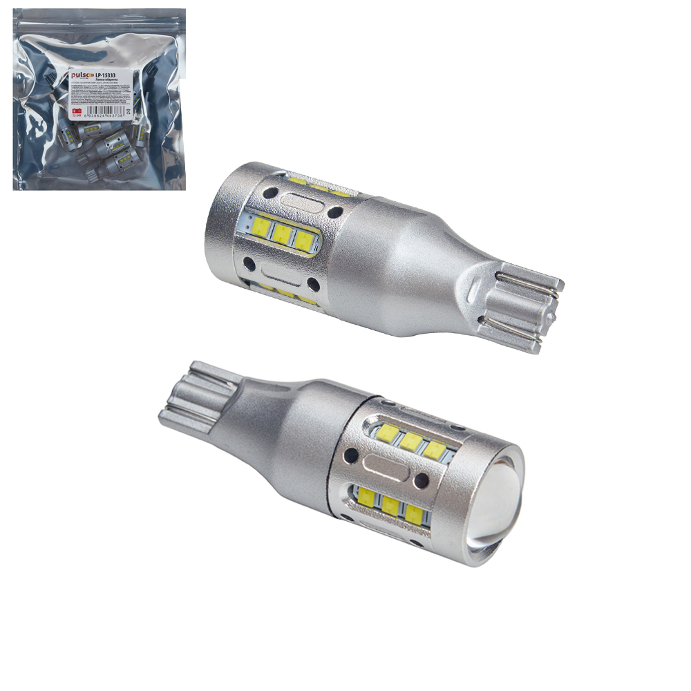 ����� PULSO/���������/LED T15/W2.1x9.5d/W16W/24SMD-2020/12-24v/3w/333lm White