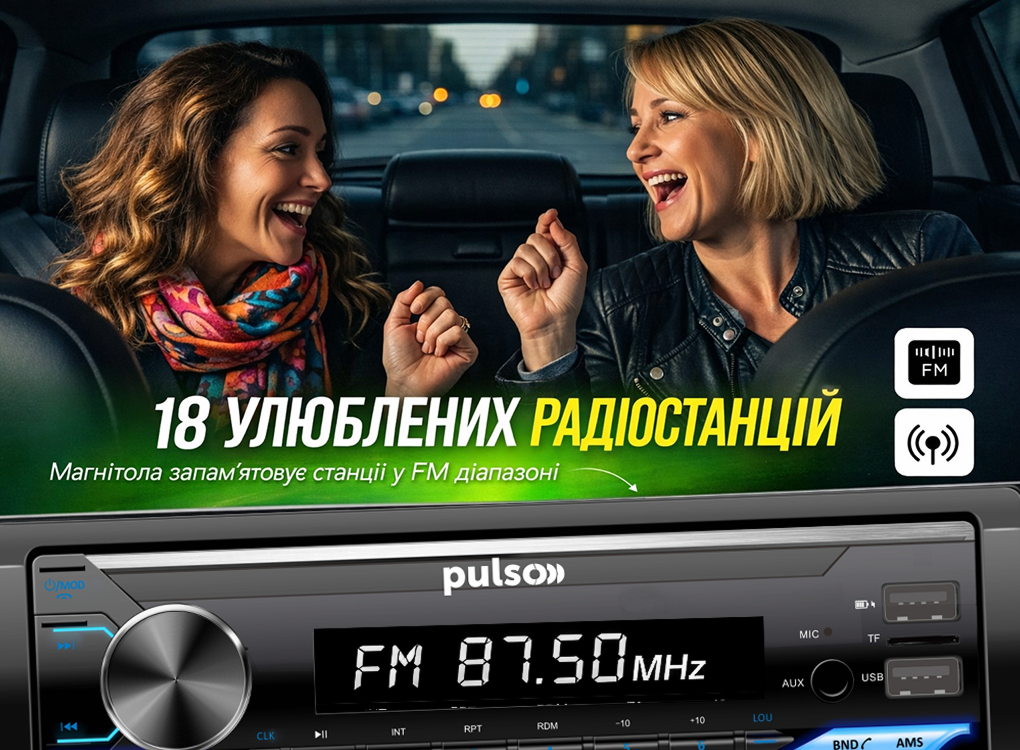 ������������� Pulso-110311:RGB, USB, FM, RCA, LCD-�������, 4�50 ��, ��������� ����� Bluetooth