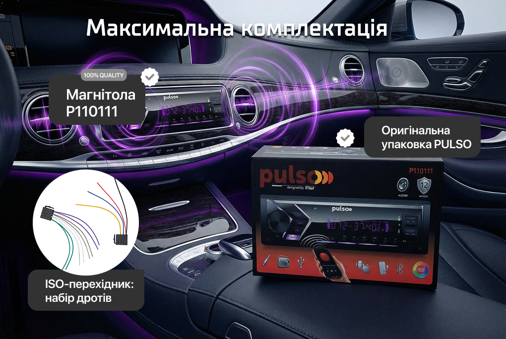 ������������� Pulso-110111:RGB, USB, FM, RCA, LCD-�������, 4�50 ��, ��������� ����� Bluetooth