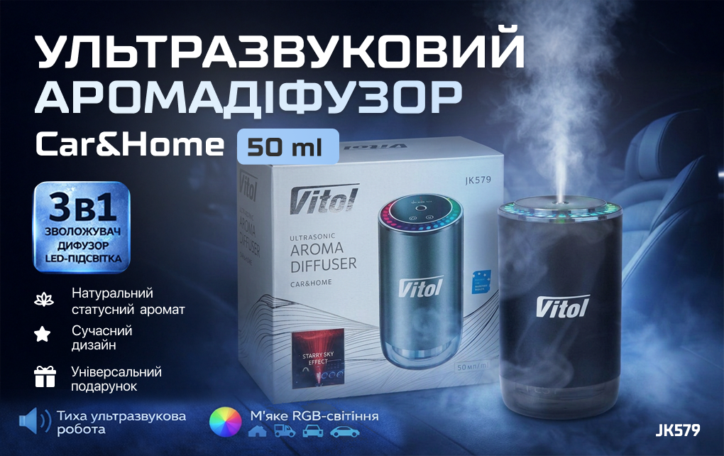 �������������� ����������� Car&Home VITOL 50 ml ���. JK579